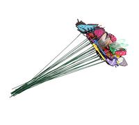 Uikdjgu 20 Pièces Jardin Papillons Enjeux Et 4 Pièces Libellules Enjeux Jardin Ornements pour Cour Patio Décorations De Fête, Un Total De 24 Pièces