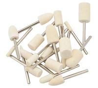 Uikdjgu 20Pcs Feutre De Laine Monté Sur Mandrin De Polissage Roues De Meulage Meules De Meulage Tête De Broyeur Polonais Montre Outil Rotatif Accessoires Attachment -1/8 Pouce Shank