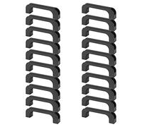 Uikdjgu 20X Poignee de Tirage Rectangulaire en Plastique Noir pour Porte Cabinet 5,2 Pouce