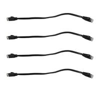 Uikdjgu 24 Pcs Câble Plat de Réseau Internet Plat de 1 Ft Solide Fil À Haute Vitesse de LAN de Pièce Rapportée avec des Connecteurs sans Accroc Rj45