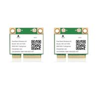 Uikdjgu 2X 1200Mbps Bluetooth 4.2 Mini PCI-E WiFi Carte -AC7265 Carte Réseau sans Fil 7265 802.11ac 2.4G 5Ghz pour Ordinateur Portable 7260HMW