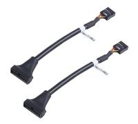 Uikdjgu 2X 15Cm USB 3.0 20 Broches en-TêTe Mâle vers USB 2.0 9 Broches Câble Adaptateur