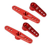 Uikdjgu 2X 25T Aluminium RC Servo Bras pour Futaba Savox Xcore HD Power RC Outils, Rouge