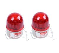Uikdjgu 2X AC 220V 15W Rouge Feu Industrielle Tour Signal Flash Alerte Lampe