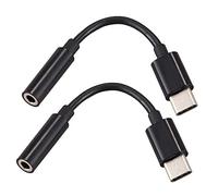 Uikdjgu 2X Adaptateur de Câble pour Prise Casque/Écouteur USB C à 3.5Mm,Connecteur Aux Casque Audio Stéréo