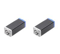 Uikdjgu 2X Adaptateur de Coupleur AC LED PowerCon, Connecteur D'Extension, Adaptateur Droit pour sur Panneau Speakon de Haute Qualité, Bleu à Blanc