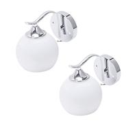 Uikdjgu 2X Applique Murale Luminary E27 LED Lampe de Lecture Murale Appliques Murales Modernes en Verre Bras de Lit Lampes