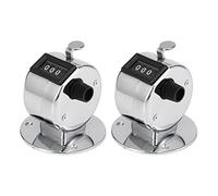 Uikdjgu 2X Base Ronde 4 Chiffres Manuel Main Pointage Mecanique Paume Cliquez Compteur