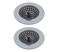 Uikdjgu 2X Bouchon D'Evier de Cuisine en Silicone Prise de Bain Filtre de Vidange Couverture de Filtre de Lavabo en Caoutchouc Evier