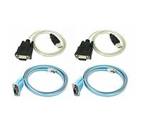 Uikdjgu 2X Câble RéSeau RJ45 Câble Série Rj45 vers DB9 et RS232 vers USB (2 en 1) CAT5 Câble de Console LAN