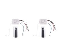 Uikdjgu 2X Canal Avec Emetteur Numerique 220V Allume/Eteint 1 Commutateur Sans Fil Relais Recepteur Telecommande Lampe
