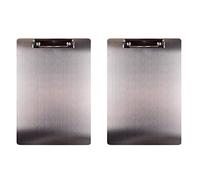 Uikdjgu 2X Dossier de Presse-Papiers En Métal A4 En Acier Inoxydable Clip Board Dossier de Stockage de Factures Dossier D'écriture de Fichier Conseil Attelle de Menu pour Les Entreprises