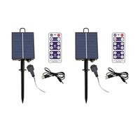 Uikdjgu 2X Kits de Boîtier de Commande de Panneau Solaire 1200 MAh, Panneau de Batterie au Lithium pour Lampe à Bande LED 3,7 V 24 V, Charge CC