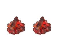 Uikdjgu 2X Lumière de Flamme de Feu Artificiel à LED, Lumière de Cheminée sans Flamme Cheminée à LED avec Flamme à Bois en Rondins Réaliste