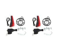 Uikdjgu 2X LumièRe de VéLo Bicyclette Kit de Feux ArrièRe de Phare Dynamo de GéNéRateur de Friction de VéLo Motorisé 6V 3W Accessoires de VéLo