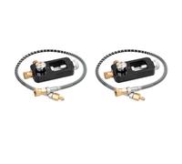 Uikdjgu 2X Réservoirs de Plongée sous-Marine Ensemble D'Adaptateurs de Recharge Adaptateur de Bouteille D'Oxygène Accessoire de Plongée en Plein Air avec Tuyau de Manomètre