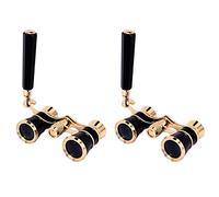 Uikdjgu 2X Telescope A Lentille D'Enduit Binoculaire pour Opera 3X25 Noir Lunettes pour Opera Lunettes de Theatre Enduit Poignee de Lunettes pour Dame Cadeaux pour Femmes Filles