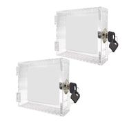 Uikdjgu 2X Thermostat Lock Box Universal Thermostat Cover avec Lock Box Guard avec Clé pour Thermostat Mural Home