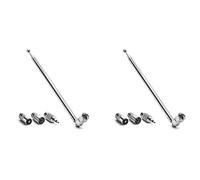 Uikdjgu 2X Tige Antenne 3.5mm Adaptateur FM Radio Antenne Remplacement Vis Télescopique Type F Connecteur Mâle AV Récepteur Stéréo
