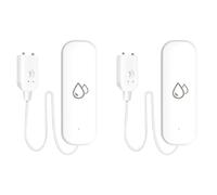 Uikdjgu 2X Tuya Capteur de Fuite D'Eau DéTecteur WiFi Capteur de Fuite D'Eau D'Inondation SystèMe D'Alarme de Protection de Smart Life APP Control