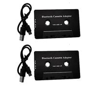 Uikdjgu 2X Universal Cassette Bluetooth 5.0 Audio Car Tape Adaptateur Stéréo Aux avec Mic pour Téléphone MP3 Câble AUX Lecteur CD