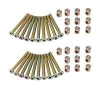 Uikdjgu 2X Vis A Hexagonale A Creuse Boulons Meubles Fourniture de Avec Filetage M6X55 MM Ecrous de Baril Ecrou de Meuble A Filetage Croises pour Les Lit Les Chaises