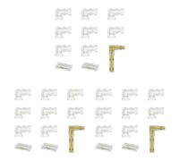 Uikdjgu 3 Ensemble Connecteur COB 8 mm 8 Connecteurs en Forme de L/Coin, 2 Connecteurs Sans Espace pour les Bandes Lumineuses LED COB, PAS pour les Bandes Lumineuses 10 mm