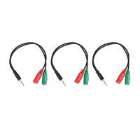 Uikdjgu 3 Pieces Adaptateur de Cable Repartiteur 2 en 1 Casque D'Ecouteur Audio 4 Poles de 3,5 mm A 2 Prises Femelles Casque Audio Cable Audio A 3 Poles pour PC