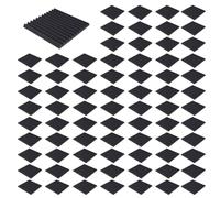 Uikdjgu 300 PièCes Panneaux Insonorisants en Mousse InsonoriséE Acoustique Panneaux D'Isolation Phonique Cale pour Murs de Studio Plafond, 1X12X12 Pouces
