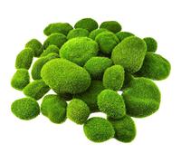 Uikdjgu 32 PièCes 5 Tailles de Roches de Mousse Artificielle DéCoratives Boules de Mousse Verte Faux DéCor de Mousse pour Jardins D'Arrangements Floraux