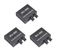 Uikdjgu 3X AU-202 MéLangeur StéRéO 2 EntréEs 2 Sorties Distributeur Audio pour Casque AMP de Puissance Externe ContrôLe du Volume Seul