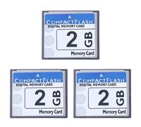 Uikdjgu 3X Carte Mémoire Compact Flash Professionnelle de 2 Go pour Appareil Photo, Machine Publicitaire, Carte Informatique Industrielle