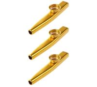 Uikdjgu 3X Harmonica Flute en Metal Musique A Bouche Pratique - Or