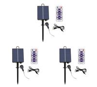 Uikdjgu 3X Kits de Boîtier de Commande de Panneau Solaire 1200 MAh, Panneau de Batterie au Lithium pour Lampe à Bande LED 3,7 V 24 V, Charge CC