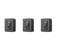 Uikdjgu 3X Moniteur de Qualité de L'Air 5 en 1 TVOC HCHO Température Humidité CO2 Mètre, Détecteur de CO2 Rechargeable USB Noir
