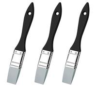 Uikdjgu 3X Pinceau de Couleur en Silicone Pinceau Large et Ferme en Silicone Plat Outil de Peinture Flexible à Base D'Acrylique et D'Eau, 1 Pouces