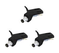 Uikdjgu 3X Platine Vinyle Headshell Alliage D'Aluminium Headshell Record Platine Aiguille Remplacement Phono Stylet Cartouches Rack Noir