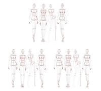 Uikdjgu 3X RèGle D'Illustration de Mode ModèLes D'Esquisse RèGle Couture de ModèLes HumanoïDes de VêTements Mesure, Type A