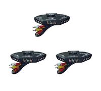 Uikdjgu 3X Sélecteur de Commutateur Audio Vidéo AV à 3 Voies, Commutateur Répartiteur avec Câble pour Téléviseur X-Box, Lecteur DVD, Commutateur D'Appareils