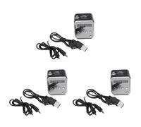 Uikdjgu 3X TD-V26 Mini Récepteur Radio FM Portable Numérique Haut-Parleur LED Haut-Parleur sans Fil Support MP3 Carte SD/TF Noir