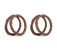 Uikdjgu 4 Pièces 14 Pouces Couronnes de Vigne Vigne Branche Couronne Rotin Couronne Guirlande pour Bricolage NoëL Artisanat Ou Décors de Mariage