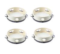 Uikdjgu 4 Pièces 6 Pouce Musicale Tambourine Tambourine Tambour Rond Percussion Cadeau pour KTV Parti.