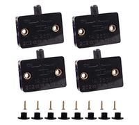 Uikdjgu 4 PièCes SéRies Interrupteur de Porte D'Armoire Interrupteur de Lampe D'Armoire Tiroirs Ouverts sur la Porte FerméE Applicable à 12 V 24 V 110 V Noir