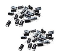Uikdjgu 40 Pcs 1000UF 25V 105C Radial Condensateurs Electrolytiques Noir 10X17mm
