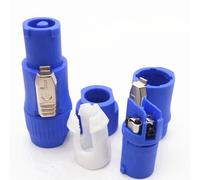 Uikdjgu 40 PièCes NAC3FCA NAC3FCB Prise Haut-Parleur 3 Broches Connecteur Powercon Mâle 20A 250V AC Connecteur de Prise D'Alimentation Bleu et Gris Blanc
