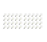 Uikdjgu 40 Pièces Séries G40 LED Ampoules de Rechange E12 Culot à Vis Incassable LED Globe Ampoules pour Guirlandes Solaires Chaudes
