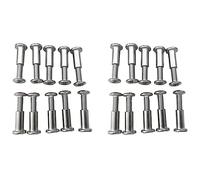 Uikdjgu 40 Pièces Vis Post Fit pour 5/16 Pouces (8mm) Trou de Diamètre Mâle M6X20mm M6X18mm Boucle de Ceinture Boulons de Liaison Attache en Cuir