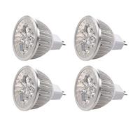 Uikdjgu 4X, 4 x 1W GU5.3 MR16 12V LED Ampoule Lampe Blanc Chaud Spotlight