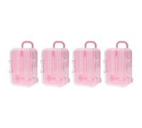 Uikdjgu 4X Rose Mini Rouleau Voyage Valise Boite de Bonbons Personnalite Creatif Mariage Boite de Bonbons Valise