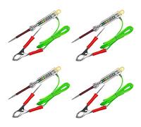 Uikdjgu 4X Testeur de Circuit LED Automobile 6-24V Lumière de Test avec Double Sonde Pince Crocodile de Fil Antigel de 47 Pouces pour Le Test